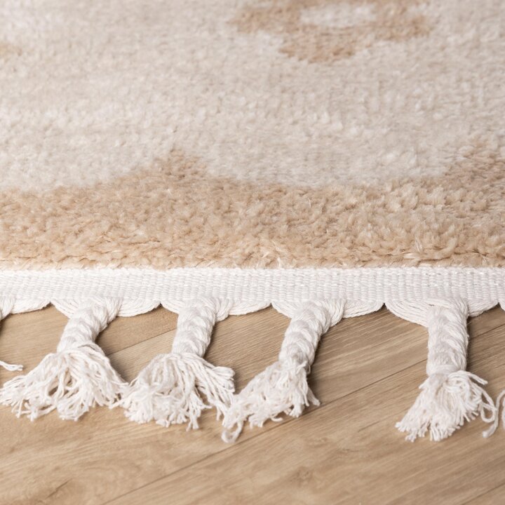 Wasbaar kindervloerkleed - Moos Flower Creme  - 4