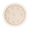 Rond wasbaar kindervloerkleed - Moos Moon Creme  - thumbnail 1