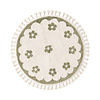 Rond wasbaar kindervloerkleed - Moos Flower Groen  - thumbnail 1