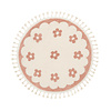 Rond wasbaar kindervloerkleed - Moos Flower Roze  - thumbnail 1