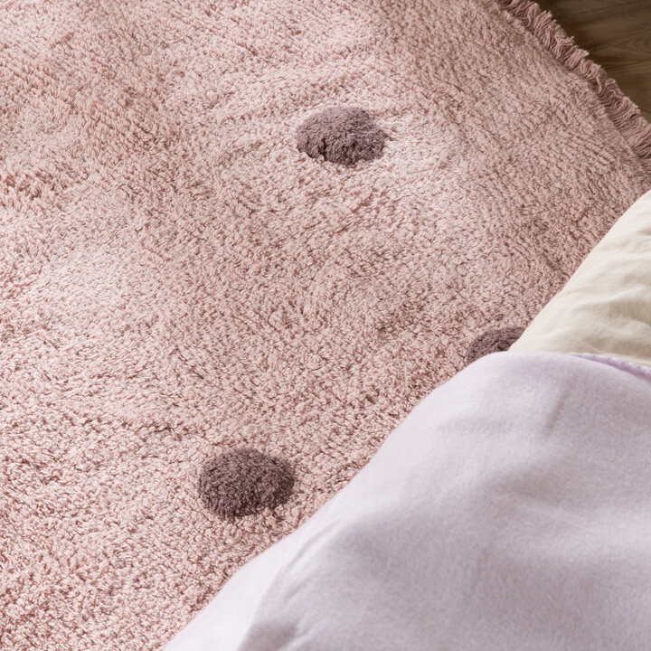Rond Vloerkleed Kinderkamer - Lou Dots Paars  - 2