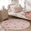 Rond Vloerkleed Kinderkamer - Lou Dots Roze  - thumbnail