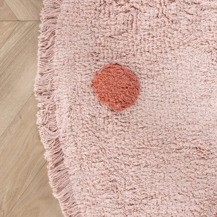 Rond Vloerkleed Kinderkamer - Lou Dots Roze  - 4