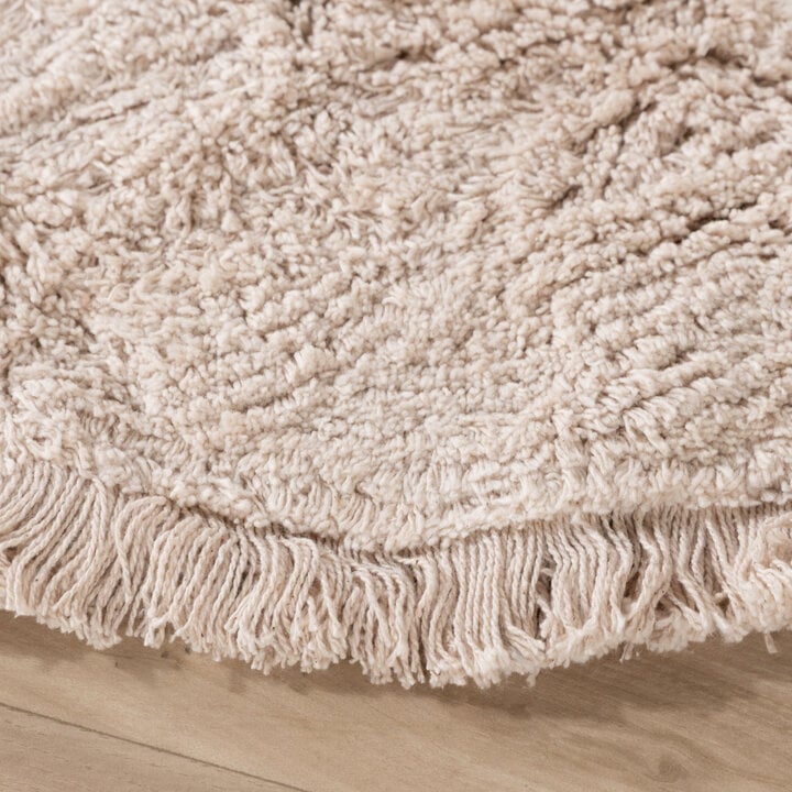 Rond Vloerkleed Kinderkamer - Lou Dots Taupe  - 5