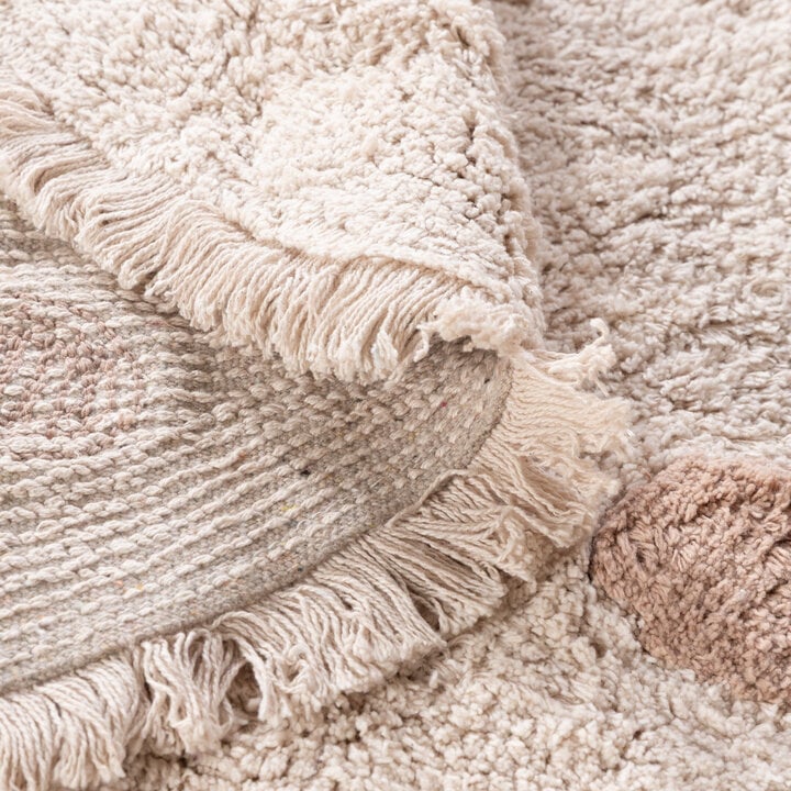Rond Vloerkleed Kinderkamer - Lou Dots Taupe  - 6