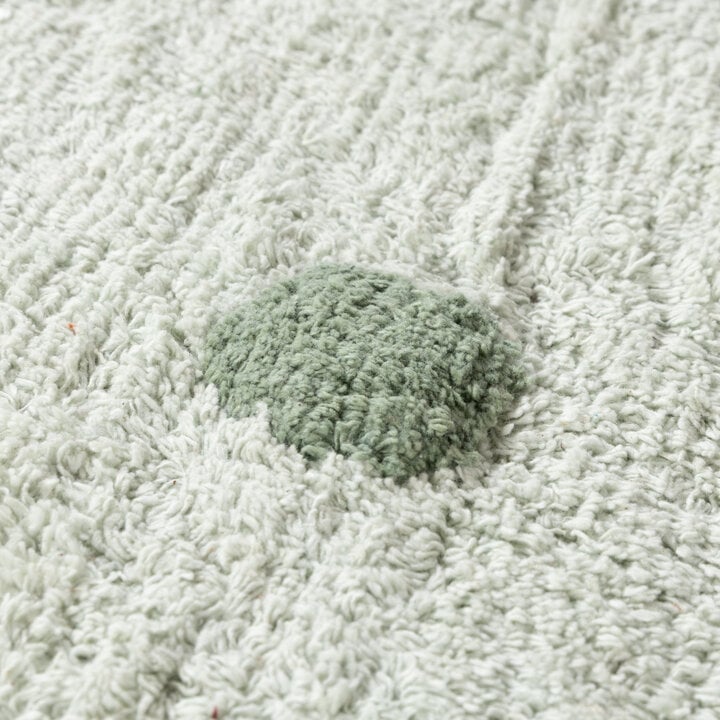 Rond Vloerkleed Kinderkamer - Lou Dots Groen  - 3