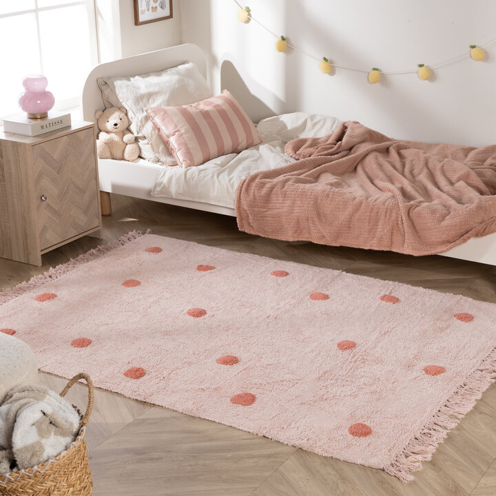 Vloerkleed Kinderkamer - Lou Dots Roze 
