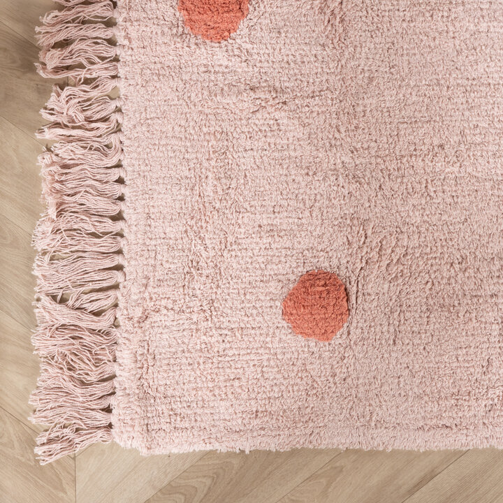 Vloerkleed Kinderkamer - Lou Dots Roze  - 4
