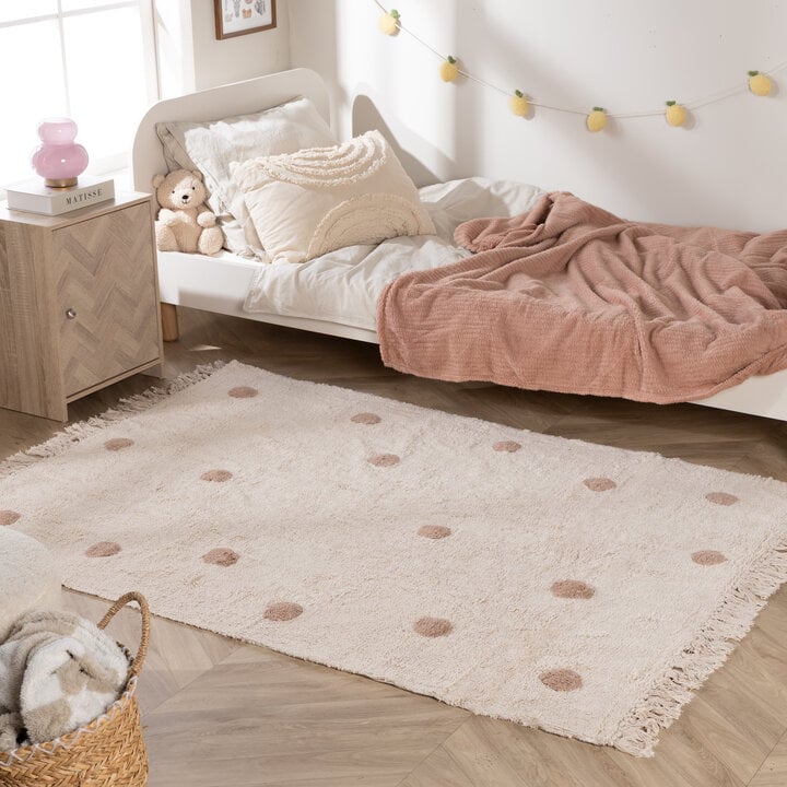 Vloerkleed Kinderkamer - Lou Dots Taupe 