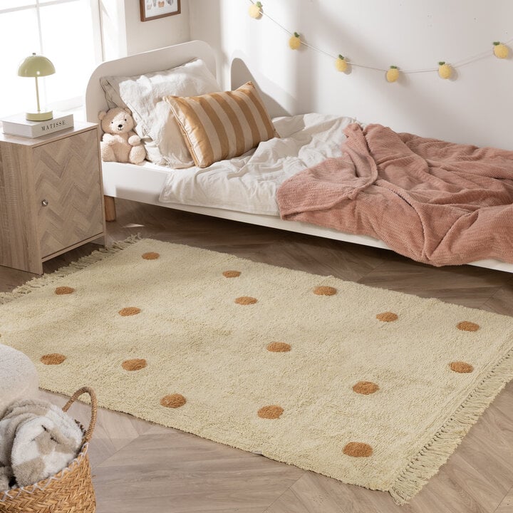 Vloerkleed Kinderkamer - Lou Dots Geel 