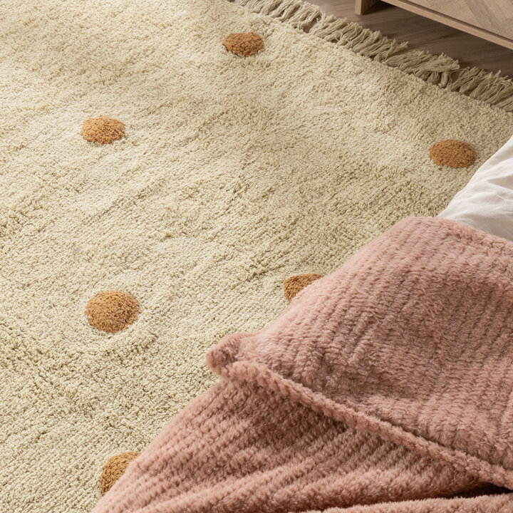 Vloerkleed Kinderkamer - Lou Dots Geel  - 2
