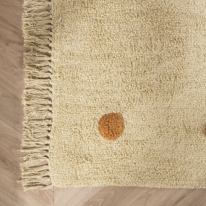 Vloerkleed Kinderkamer - Lou Dots Geel  - 4