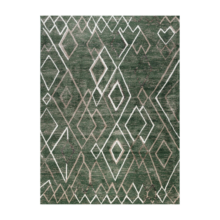 Berber vloerkleed - Blend Diamond Groen - 1