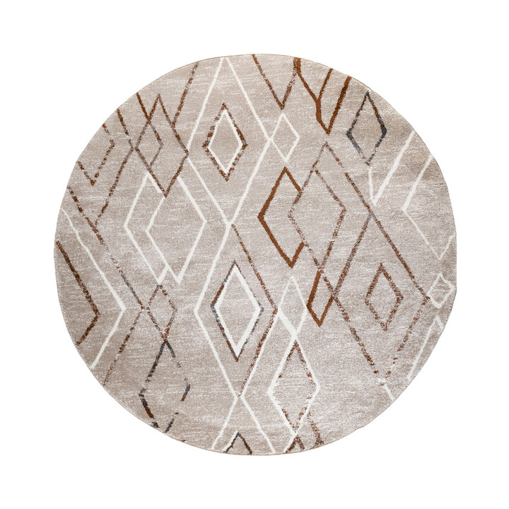 Rond Berber vloerkleed - Blend Diamond Beige - 1