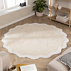 Rond Wasbaar vloerkleed - Hazy Wit/Creme - thumbnail