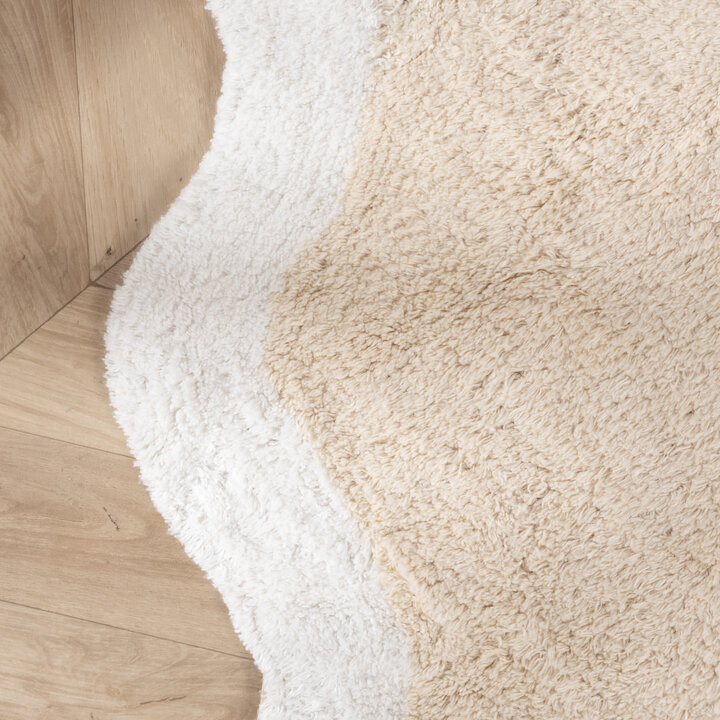 Rond Wasbaar vloerkleed - Hazy Wit/Creme - 4