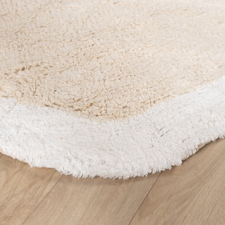 Rond Wasbaar vloerkleed - Hazy Wit/Creme - 5