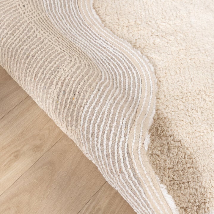 Rond Wasbaar vloerkleed - Hazy Wit/Creme - 6