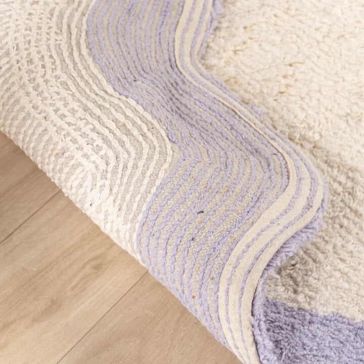 Rond Wasbaar vloerkleed - Hazy Lila/Creme - 6