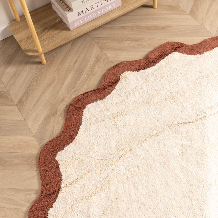 Rond Wasbaar vloerkleed - Hazy Bruin/Creme - 2