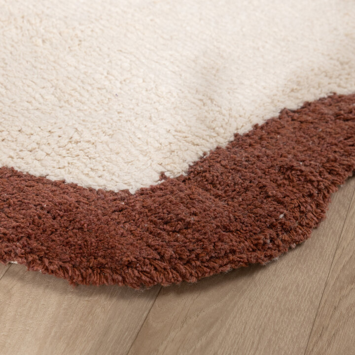 Rond Wasbaar vloerkleed - Hazy Bruin/Creme - 5