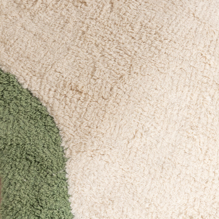 Rond Wasbaar vloerkleed - Hazy Groen/Creme - 3