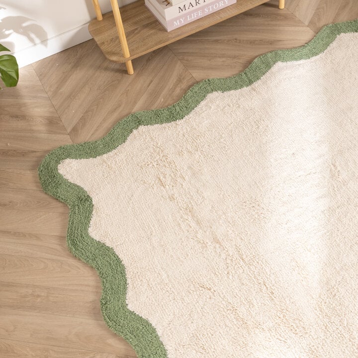 Wasbaar vloerkleed - Hazy Groen/Creme - 2