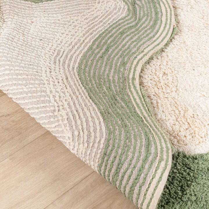 Wasbaar vloerkleed - Hazy Groen/Creme - 6