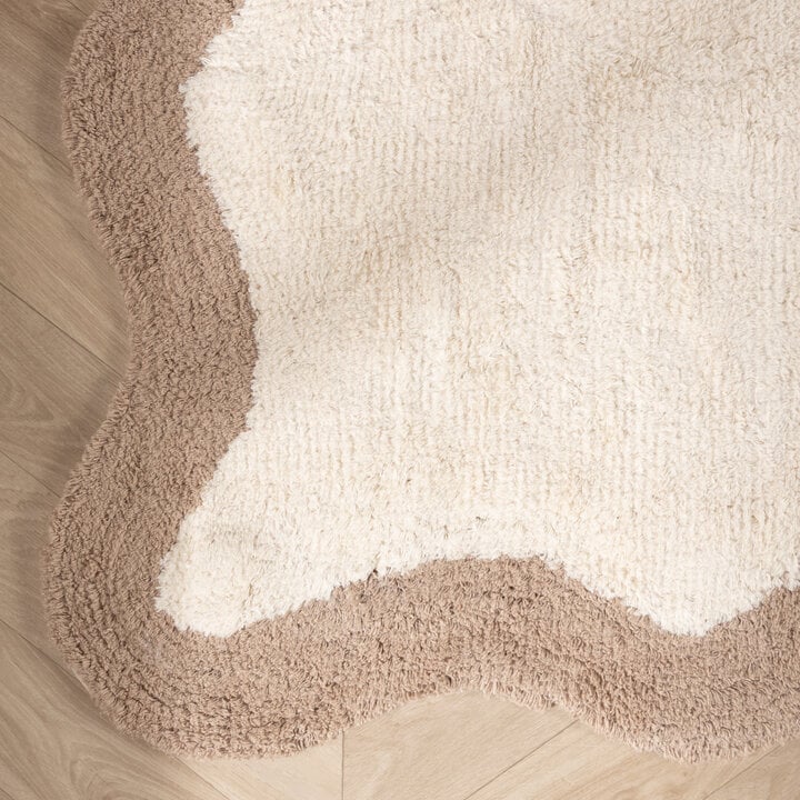 Wasbaar vloerkleed - Hazy Beige/Creme - 4