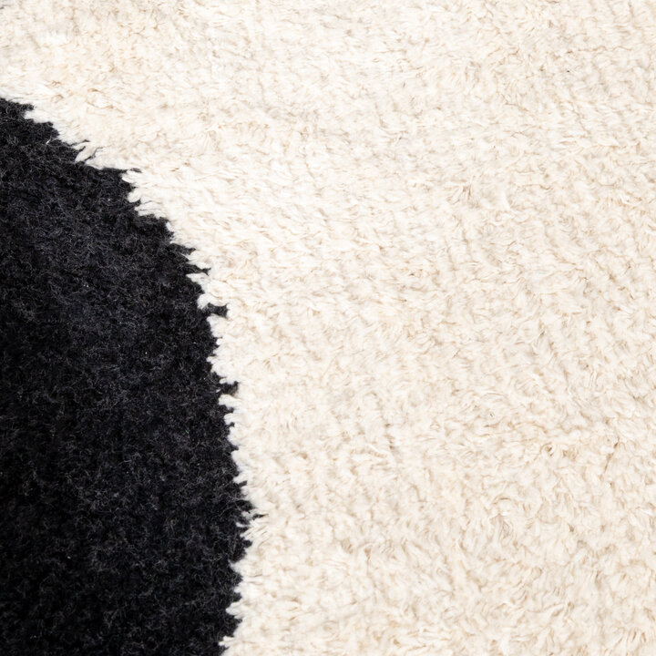 Wasbaar vloerkleed - Hazy Zwart/Creme - 3