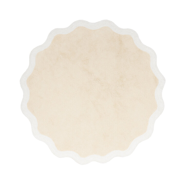 Rond Wasbaar vloerkleed - Hazy Wit/Creme - 1
