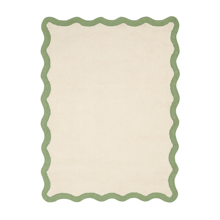 Wasbaar vloerkleed - Hazy Groen/Creme - 1