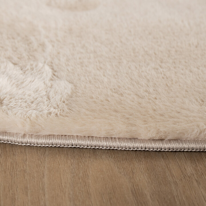 Rond laagpolig vloerkleed - Cozy Beige  - 5