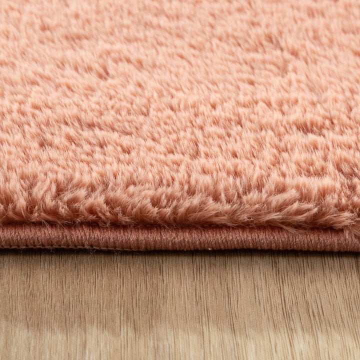 Rond laagpolig vloerkleed - Cozy Roze  - 5