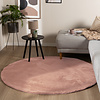 Rond laagpolig vloerkleed - Cozy Roze  - thumbnail