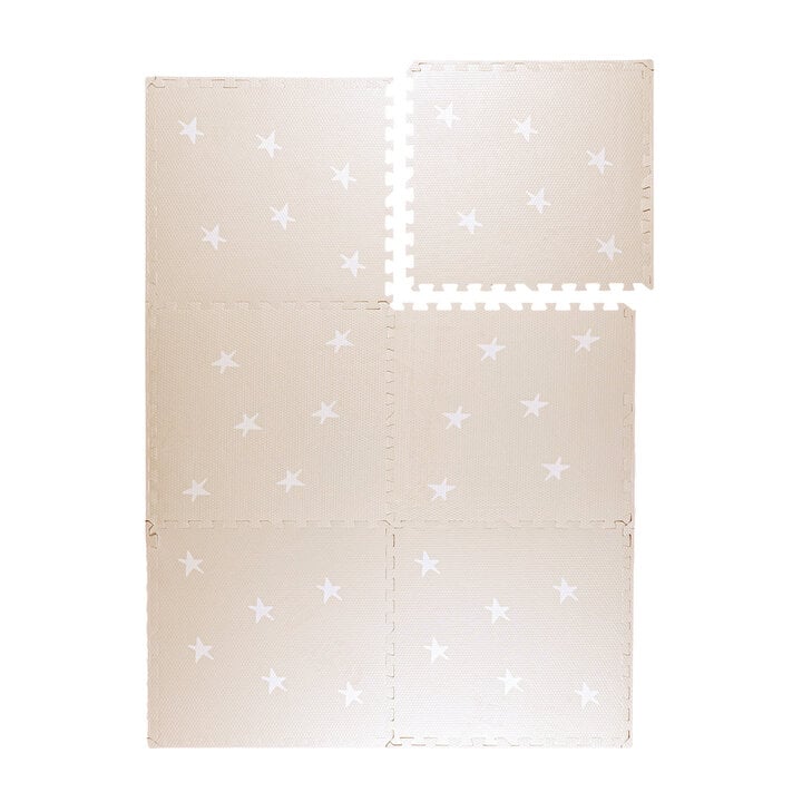 Foam puzzelmat - Alfie Stars Grijs/Beige - 1