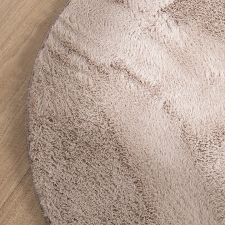 Zacht laagpolig vloerkleed - Cozy Ripple Taupe - 4