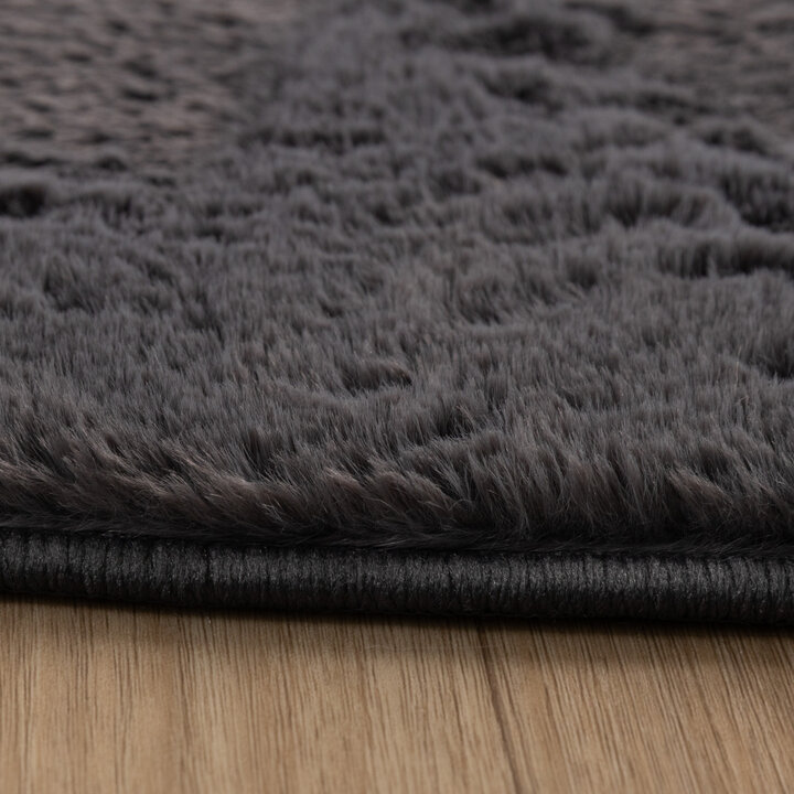 Zacht laagpolig vloerkleed - Cozy Ripple Antraciet - 5