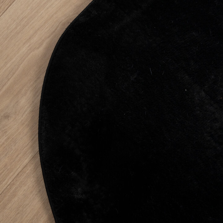 Zacht laagpolig vloerkleed - Cozy Ripple Zwart - 4