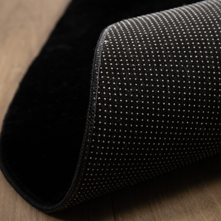 Zacht laagpolig vloerkleed - Cozy Ripple Zwart - 6