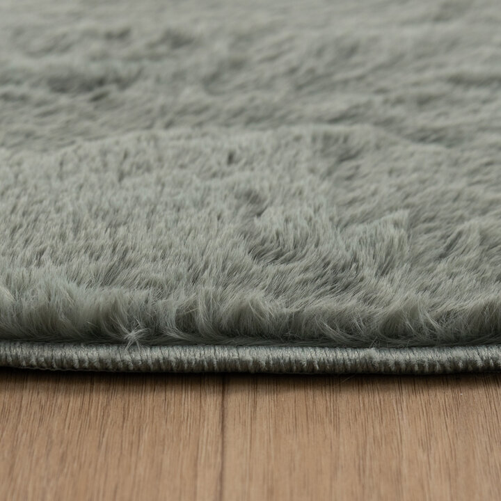 Zacht laagpolig vloerkleed - Cozy Pebble Groen - 4