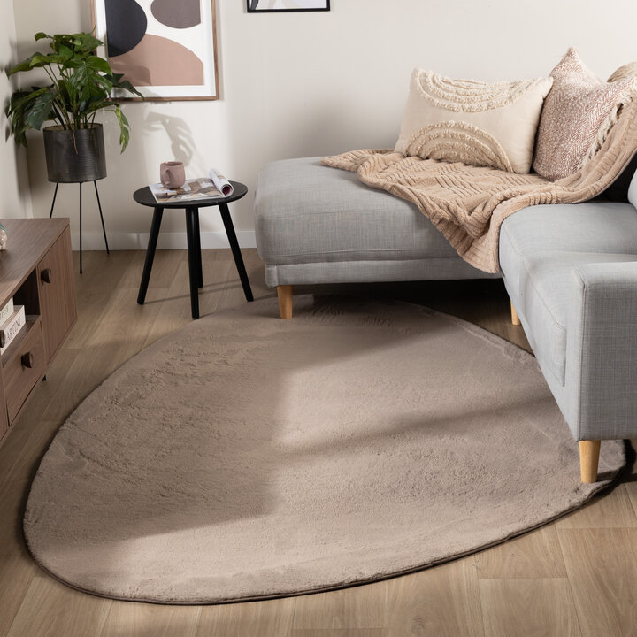 Zacht laagpolig vloerkleed - Cozy Pebble Taupe