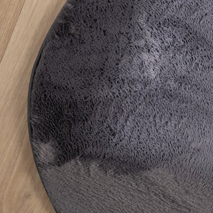 Zacht laagpolig vloerkleed - Cozy Pebble Antraciet - 3