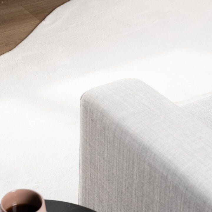 Zacht laagpolig vloerkleed - Cozy Pebble Wit - 1