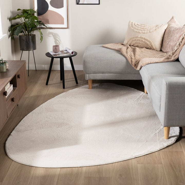 Zacht laagpolig vloerkleed - Cozy Pebble Creme