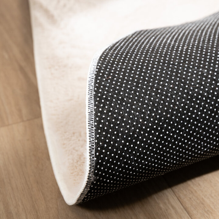 Zacht laagpolig vloerkleed - Cozy Pebble Creme - 5