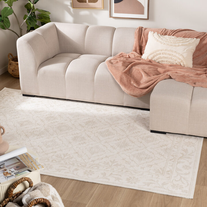 Vloerkleden Bloemen - Celine Creme
