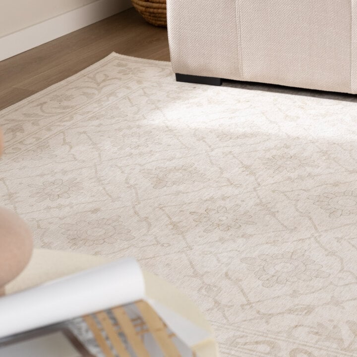 Vloerkleden Bloemen - Celine Creme - 1