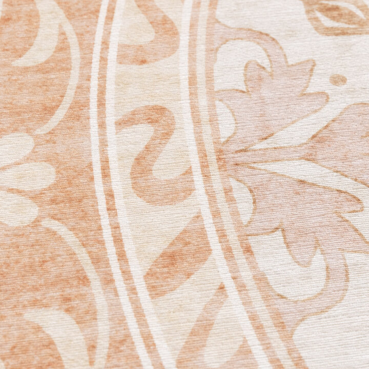Rond Vloerkleed Bloemen - Celine Terracotta - 2