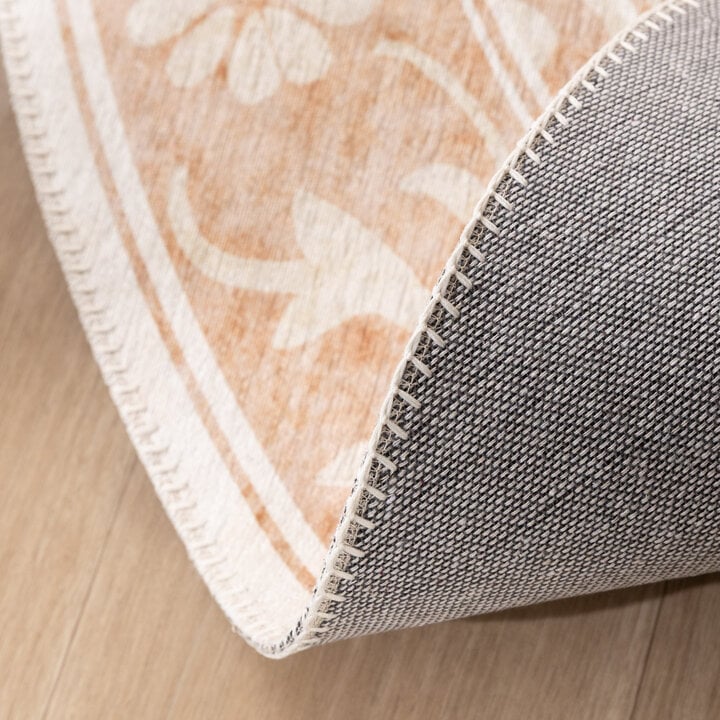 Rond Vloerkleed Bloemen - Celine Terracotta - 5